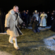 Russian President Vladimir Putin walks to take a dip in the water during Orthodox Epiphany celebrations at Lake Seliger.